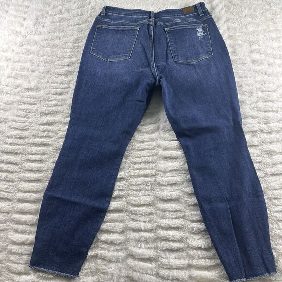 Judy Blue -‎ Womens Jeans - 18W - Blue Denim Skinny Fit - Distressed Skinny Fit - Picture 8 of 16